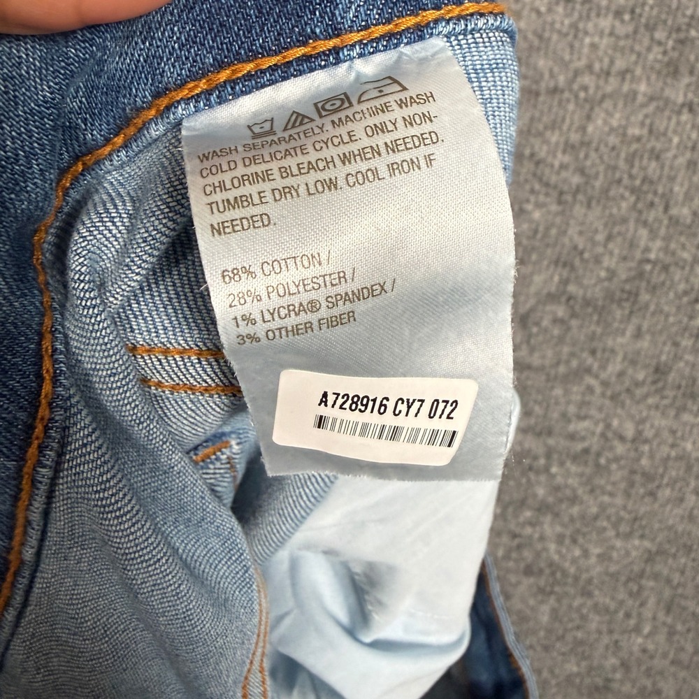 New LOGO by Lori Goldstein Plus Size 20W Tall Jeans Indigo Seamed Cropped Pocket - Picture 6 of 10